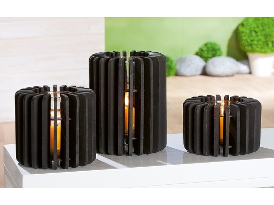 ΚΗΡΟΠΗΓΙΟ ARTELIBRE ΜΑΥΡΟ/ΔΙΑΦΑΝΟ ΞΥΛΟ/ΓΥΑΛΙ 18CM