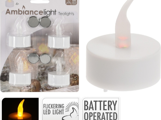 ΡΕΣΩ LED ARTELIBRE ΠΟΥ ΑΝΑΒΟΣΒΗΝΟΥΝ ΜΠΑΤΑΡΙΑΣ ΛΕΥΚΟ Φ38MM ΣΕΤ 4ΤΜΧ