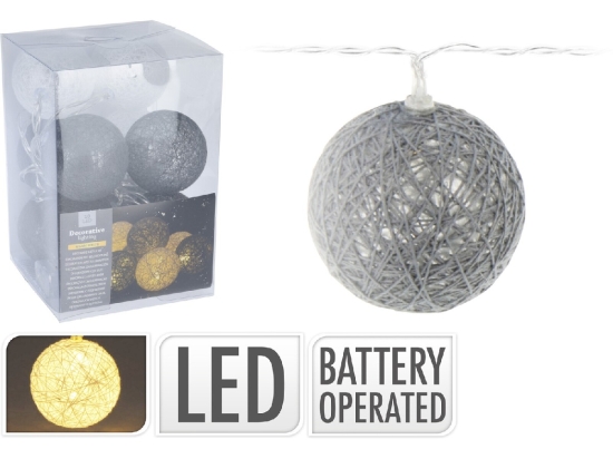 10 LED ΜΠΑΛΕΣ ARTELIBRE Φ6CM ΘΕΡΜΟ ΦΩΣ ΜΠΑΤΑΡΙΑΣ
