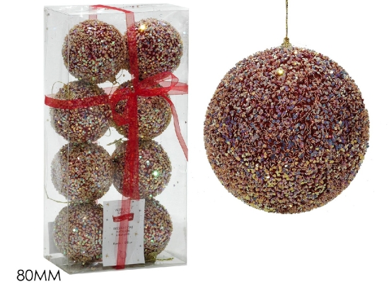 ΜΠΑΛΑ ΜΕ GLITTER ΠΟΛΥΧΡΩΜΟ Φ8CM ΣΕΤ 8ΤΜΧ