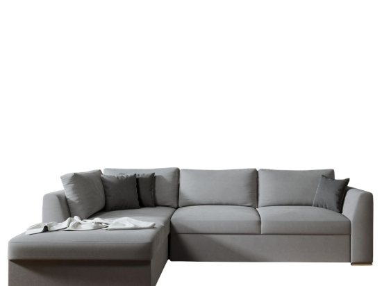 ΚΑΝΑΠΕΣ ΚΡΕΒΑΤΙ ΓΩΝΙΑΚΟΣ ARTELIBRE TEXAS ΓΚΡΙ 300X198X86CM