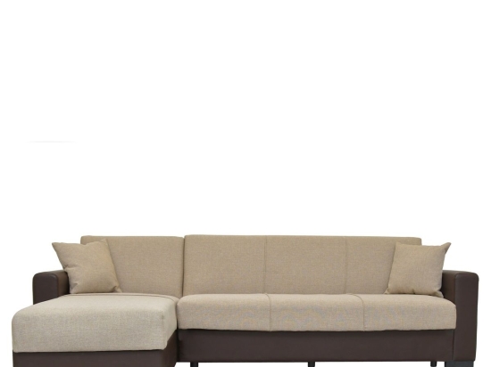 ΚΑΝΑΠΕΣ ΚΡΕΒΑΤΙ ΓΩΝΙΑΚΟΣ ARTELIBRE JOSE ΜΠΕΖ/ΚΑΦΕ PU 270X150X86CM