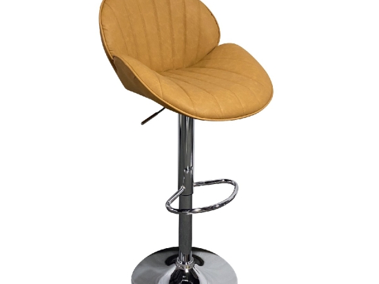 ΣΚΑΜΠΟ BAR ARTELIBRE HUTT ΜΕ ΠΛΑΤΗ ΠΤΥΣΣΟΜΕΝΟ CAMEL PU/ΜΕΤΑΛΛΟ 51X55X87-108CM