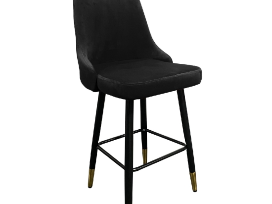 ΣΚΑΜΠΟ BAR ARTELIBRE COBB ΜΕ ΠΛΑΤΗ ΜΑΥΡΟ ΒΕΛΟΥΔΟ/ΜΕΤΑΛΛΟ 49X53X100CM