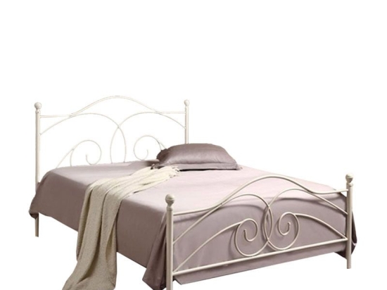 ΚΡΕΒΑΤΙ ARTELIBRE CECIL ΜΕΤΑΛΛΙΚΟ SANDY WHITE 212X160X118CM (ΣΤΡΩΜΑ 150X200CM)