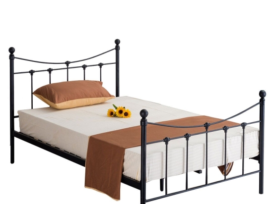 ΚΡΕΒΑΤΙ ARTELIBRE SOPHIE ΜΕΤΑΛΛΙΚΟ SANDY BLACK 210X128X110CM (ΣΤΡΩΜΑ 120X200CM)