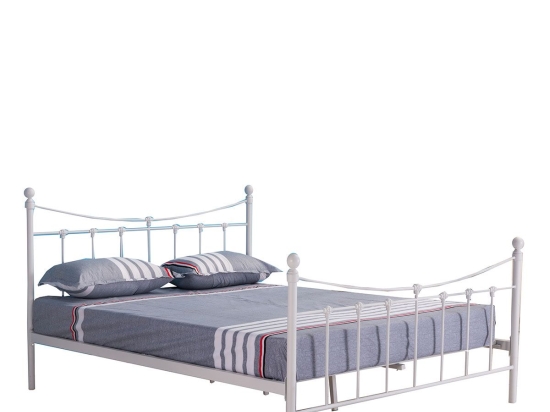 ΚΡΕΒΑΤΙ ARTELIBRE SOPHIE ΜΕΤΑΛΛΙΚΟ SANDY WHITE 210X168X110CM (ΣΤΡΩΜΑ 160X200CM)