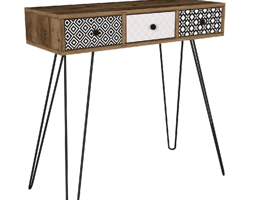 ΚΟΝΣΟΛΑ ARTELIBRE LIDYA ΚΑΦΕ ΜΕ ΣΧΕΔΙΟ 90X35X91CM