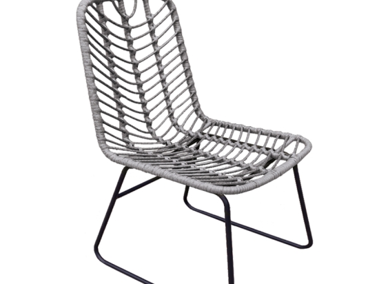 ΚΑΡΕΚΛΑ ΚΗΠΟΥ ARTELIBRE OSASCO ΓΚΡΙ/ΜΑΥΡΟ ΜΕΤΑΛΛΟ/RATTAN 63X47X87CM