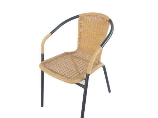 ΠΟΛΥΘΡΟΝΑ ARTELIBRE RATTAN MERCURY ΜΠΕΖ/ΜΑΥΡΟ 54X61X73CM
