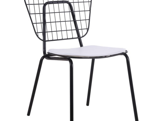 ΚΑΡΕΚΛΑ ΜΕΤΑΛΛΙΚΗ ARTELIBRE ALNUS ΜΕ ΜΑΞΙΛΑΡΙ ΜΑΥΡΟ 53X55X79CM