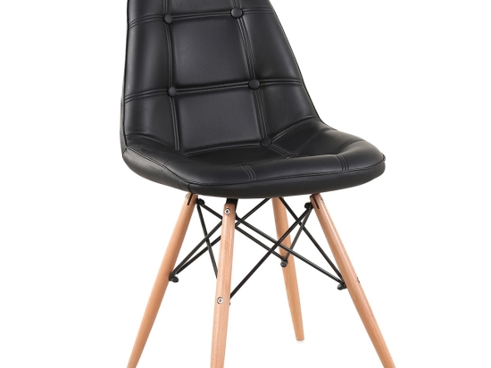 ΚΑΡΕΚΛΑ ARTELIBRE PEEP ΜΑΥΡΟ PVC/ΞΥΛΟ 44X52.5X84CM