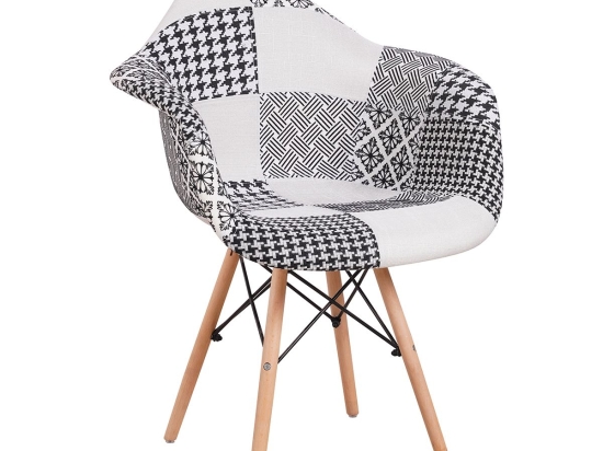 ΚΑΡΕΚΛΑ ARTELIBRE FALKON PATCHWORK ΥΦΑΣΜΑ/ΞΥΛΟ 62X59X82CM