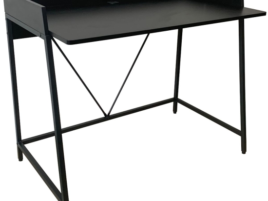 ΓΡΑΦΕΙΟ ARTELIBRE EMETT ΜΑΥΡΟ ΜΕΛΑΜΙΝΗ/ΜΕΤΑΛΛΟ 103X60X84CM