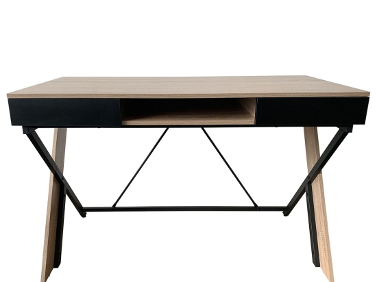 ΓΡΑΦΕΙΟ ARTELIBRE EZRA SONOMA/ΜΑΥΡΟ ΜΕΛΑΜΙΝΗ/ΜΕΤΑΛΛΟ 120X60X76CM