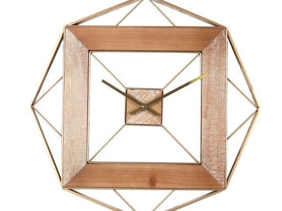 ΡΟΛΟΙ ΤΟΙΧΟΥ ARTELIBRE ΧΡΥΣΟ/ΦΥΣΙΚΟ ΜΕΤΑΛΛΟ/MDF 51X51X4.5CM