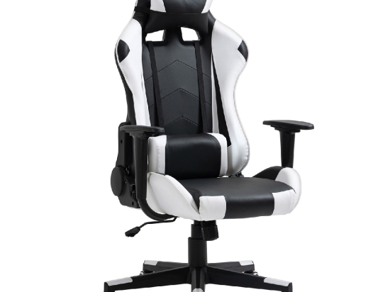ΚΑΡΕΚΛΑ ΓΡΑΦΕΙΟΥ ARTELIBRE GAMING NAVAN ΛΕΥΚΟ/ΜΑΥΡΟ PVC 68X53X122-131CM