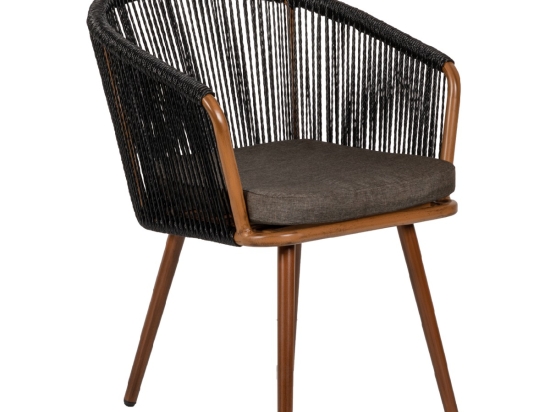 ΠΟΛΥΘΡΟΝΑ ΚΗΠΟΥ ARTELIBRE LOFOI ΜΑΥΡΟ/ΚΑΦΕ ΑΛΟΥΜΙΝΙΟ/RATTAN 60X62X81CM