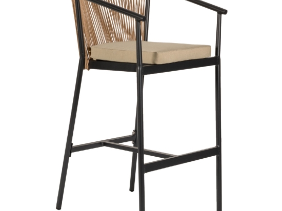 ΣΚΑΜΠΟ ARTELIBRE MANDRAKA ΜΑΥΡΟ/ΦΥΣΙΚΟ ΑΛΟΥΜΙΝΙΟ/RATTAN 56X63X108CM
