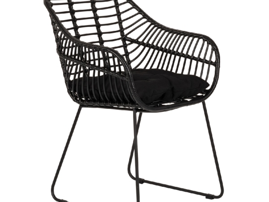 ΠΟΛΥΘΡΟΝΑ ΚΗΠΟΥ ARTELIBRE KALAMBO ΜΑΥΡΟ ΑΛΟΥΜΙΝΙΟ/RATTAN 56X57X81CM
