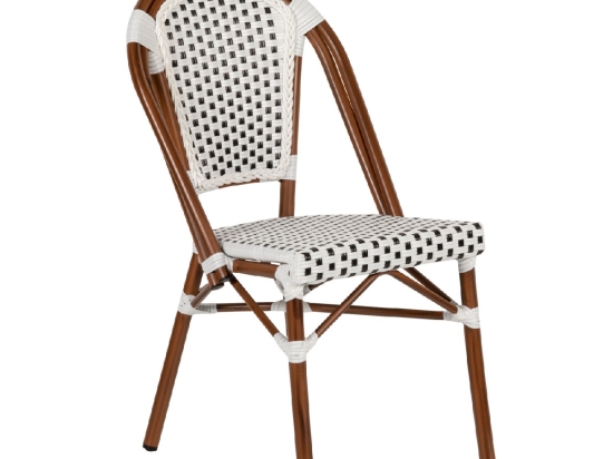 ΚΑΡΕΚΛΑ ΚΗΠΟΥ ARTELIBRE MUTARAZI ΛΕΥΚΟ/ΜΑΥΡΟ ΑΛΟΥΜΙΝΙΟ/RATTAN 50X57X85CM