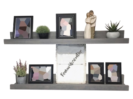 ΡΑΦΙ ΤΟΙΧΟΥ ARTELIBRE BOUREY ΓΚΡΙ ΞΥΛΟ (2X)70X10X7CM ΣΕΤ 2ΤΜΧ