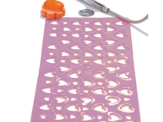 Πατάκι Αντιολισθητικό Hearts 00052.007 Pink 37Χ71 37x71cm PVC