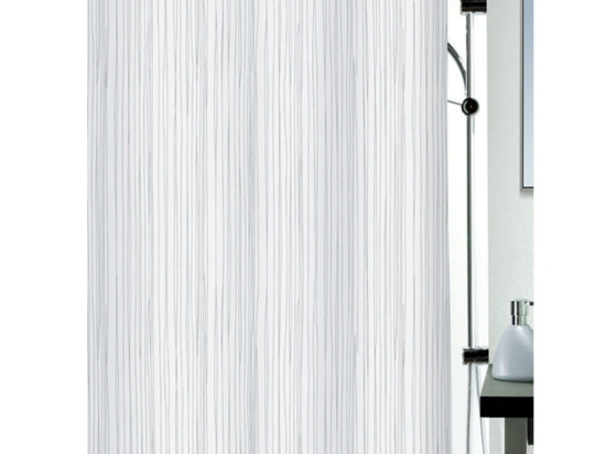Κουρτίνα Μπάνιου Raya 02155.001 White 180X200cm Spirella 180Πx200Υ 180x200cm Πολυέστερ
