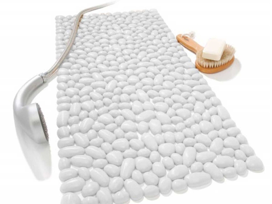 Πατάκι Αντιολισθητικό 3D Stones 06030.001 White 37Χ74 37x74cm PVC
