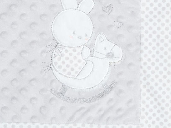 Borea Κουβέρτα Κούνιας Rocking Rabbit 110 x 140 cm Γκρι