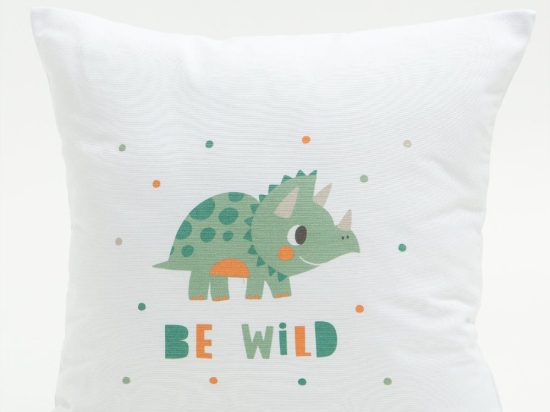 Borea Μαξιλάρι Διακοσμητικό Printed Dino 45 x 45 cm Λευκό