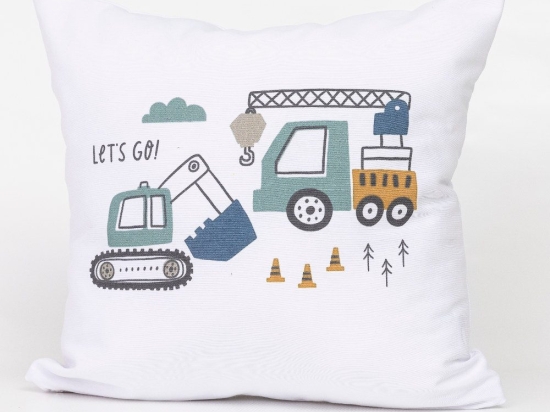 Borea Μαξιλάρι Διακοσμητικό Printed Γερανός 45 x 45 cm Λευκό