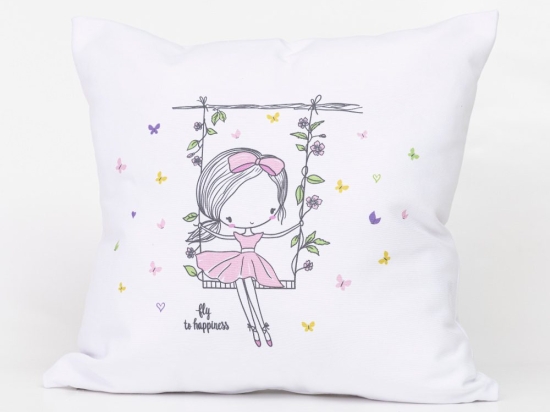 Borea Μαξιλάρι Διακοσμητικό Printed Swing 45 x 45 cm Λευκό