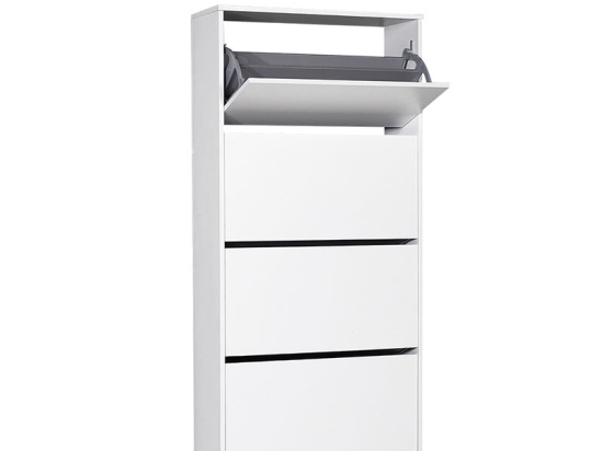 ΠΑΠΟΥΤΣΟΘΗΚΗ ΜΕΛΑΜΙΝΗΣ FLAT DUO MEGAPAP 24 ΖΕΥΓΩΝ ΣΕ ΧΡΩΜΑ ΛΕΥΚΟ 73X26X157ΕΚ.