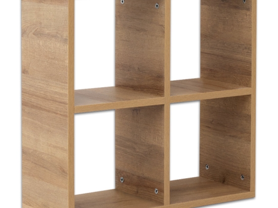 ΒΙΒΛΙΟΘΗΚΗ CUBE MEGAPAP ΑΠΟ ΜΕΛΑΜΙΝΗ ΧΡΩΜΑ PINE OAK 60X23X60ΕΚ.