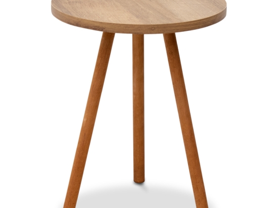 ΒΟΗΘΗΤΙΚΟ ΤΡΑΠΕΖΑΚΙ ROMA MEGAPAP ΑΠΟ ΜΕΛΑΜΙΝΗ ΧΡΩΜΑ PINE OAK 33,5X33,5X46ΕΚ.