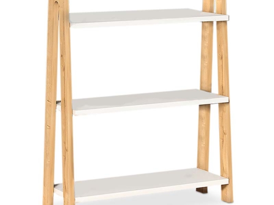 ΒΙΒΛΙΟΘΗΚΗ COMO MEGAPAP ΑΠΟ ΜΕΛΑΜΙΝΗ ΧΡΩΜΑ ΛΕΥΚΟ - OAK 63X22X80ΕΚ.