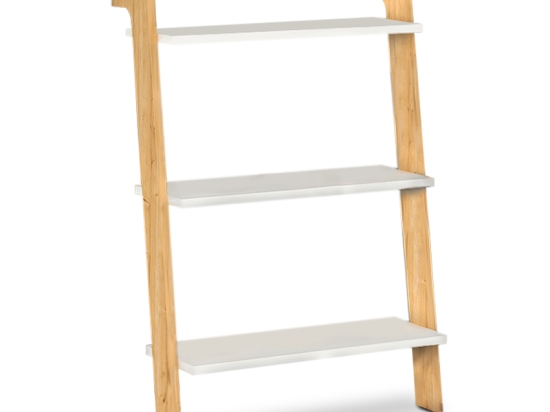 ΒΙΒΛΙΟΘΗΚΗ COMO MEGAPAP ΑΠΟ ΜΕΛΑΜΙΝΗ ΧΡΩΜΑ ΛΕΥΚΟ - OAK 63X22X102ΕΚ.