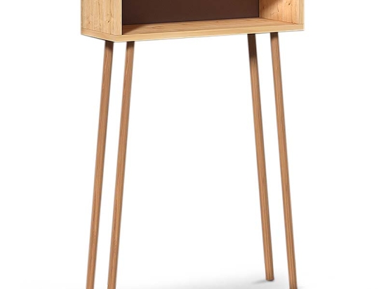 ΚΟΝΣΟΛΑ MOCA MEGAPAP ΑΠΟ ΜΕΛΑΜΙΝΗ ΧΡΩΜΑ OAK 60X22X87ΕΚ.