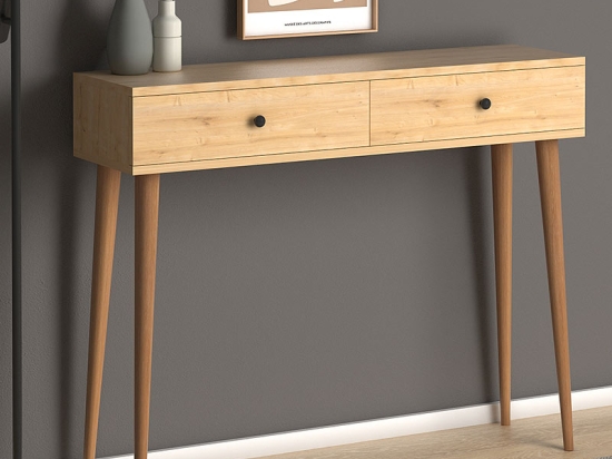 ΚΟΝΣΟΛΑ ΜΕΛΑΜΙΝΗΣ ALIS MEGAPAP ΧΡΩΜΑ OAK 110X29X88ΕΚ.