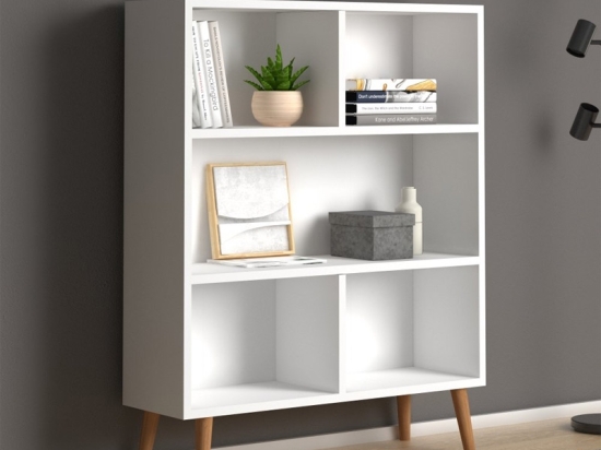 ΒΙΒΛΙΟΘΗΚΗ ΜΕΛΑΜΙΝΗΣ CUBE MEGAPAP ΧΡΩΜΑ ΛΕΥΚΟ 80X24X100ΕΚ.