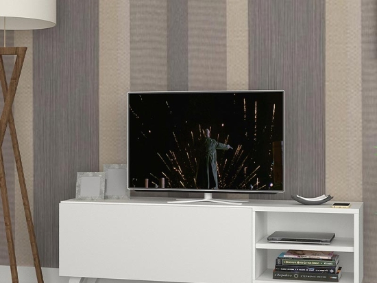 ΕΠΙΠΛΟ ΤΗΛΕΟΡΑΣΗΣ SPACE MEGAPAP ΧΡΩΜΑ ΛΕΥΚΟ 120X35X42ΕΚ.