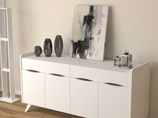 ΜΠΟΥΦΕΣ SILA MEGAPAP ΧΡΩΜΑ ΛΕΥΚΟ 140X45X72ΕΚ.