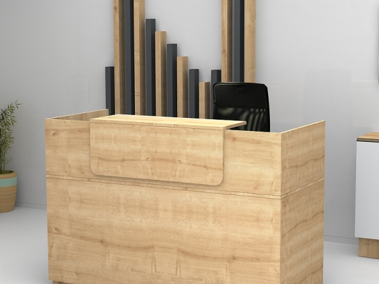 ΓΡΑΦΕΙΟ ΥΠΟΔΟΧΗΣ - RECEPTION LEMMON MEGAPAP ΧΡΩΜΑ ΦΥΣΙΚΟ ΟΞΙΑΣ 160X70X110ΕΚ.