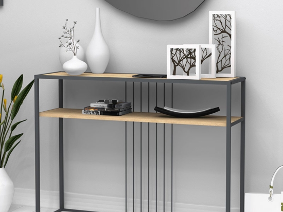 ΚΟΝΣΟΛΑ KARY MEGAPAP ΧΡΩΜΑ OAK 120X33X90ΕΚ.