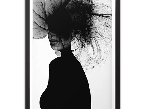 ΠΙΝΑΚΑΣ "WOMAN IN BLACK" MEGAPAP 1 ΤΜΧ. ΣΕ ΠΛΑΙΣΙΟ 50X70X2ΕΚ.