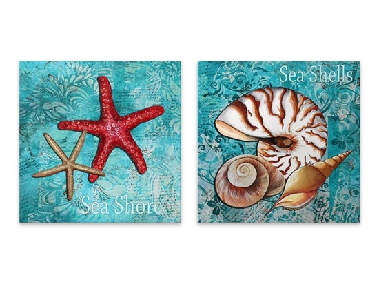 ΠΙΝΑΚΑΣ ΣΕ ΚΑΜΒΑ "SEA CREATURES" MEGAPAP 2 ΤΜΧ. ΨΗΦΙΑΚΗΣ ΕΚΤΥΠΩΣΗΣ 83X40X3ΕΚ.