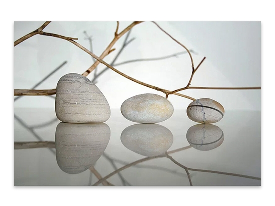 ΠΙΝΑΚΑΣ ΣΕ ΚΑΜΒΑ "STONES AND BRANCHES" MEGAPAP ΨΗΦΙΑΚΗΣ ΕΚΤΥΠΩΣΗΣ 90X60X3ΕΚ.