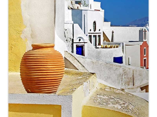 ΠΙΝΑΚΑΣ ΣΕ ΚΑΜΒΑ "SANTORINI" MEGAPAP ΨΗΦΙΑΚΗΣ ΕΚΤΥΠΩΣΗΣ 50X50X3ΕΚ.