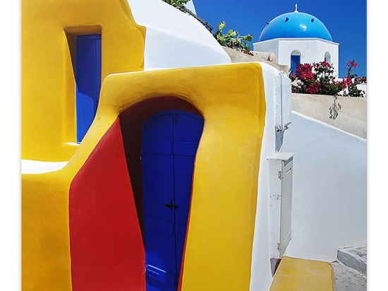 ΠΙΝΑΚΑΣ ΣΕ ΚΑΜΒΑ "SANTORINI" MEGAPAP ΨΗΦΙΑΚΗΣ ΕΚΤΥΠΩΣΗΣ 50X50X3ΕΚ.